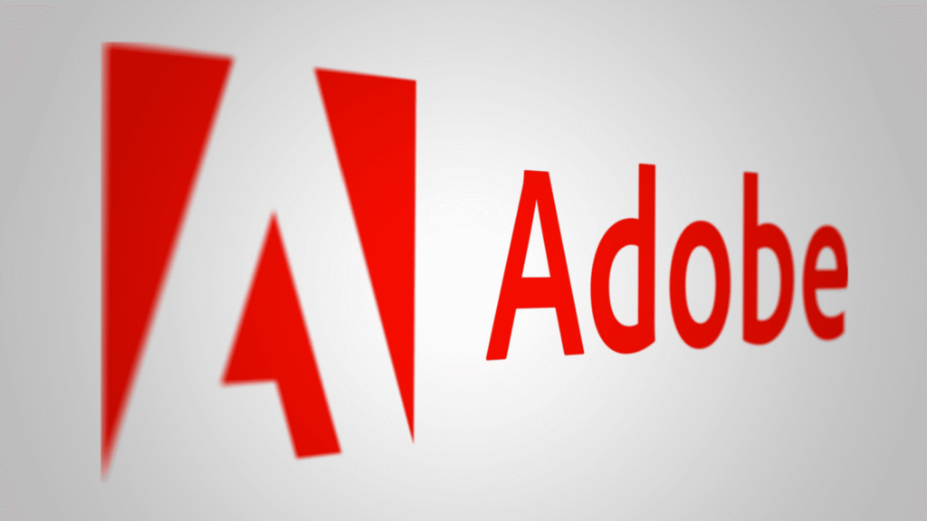 Adobe logo on white background