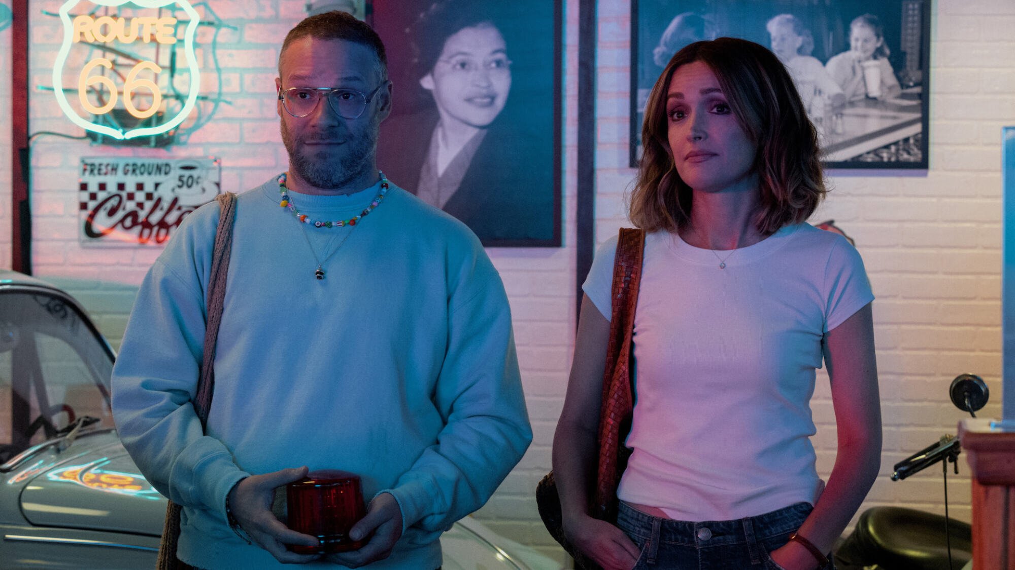 Rose Byrne and Seth Rogen in "Platonic."