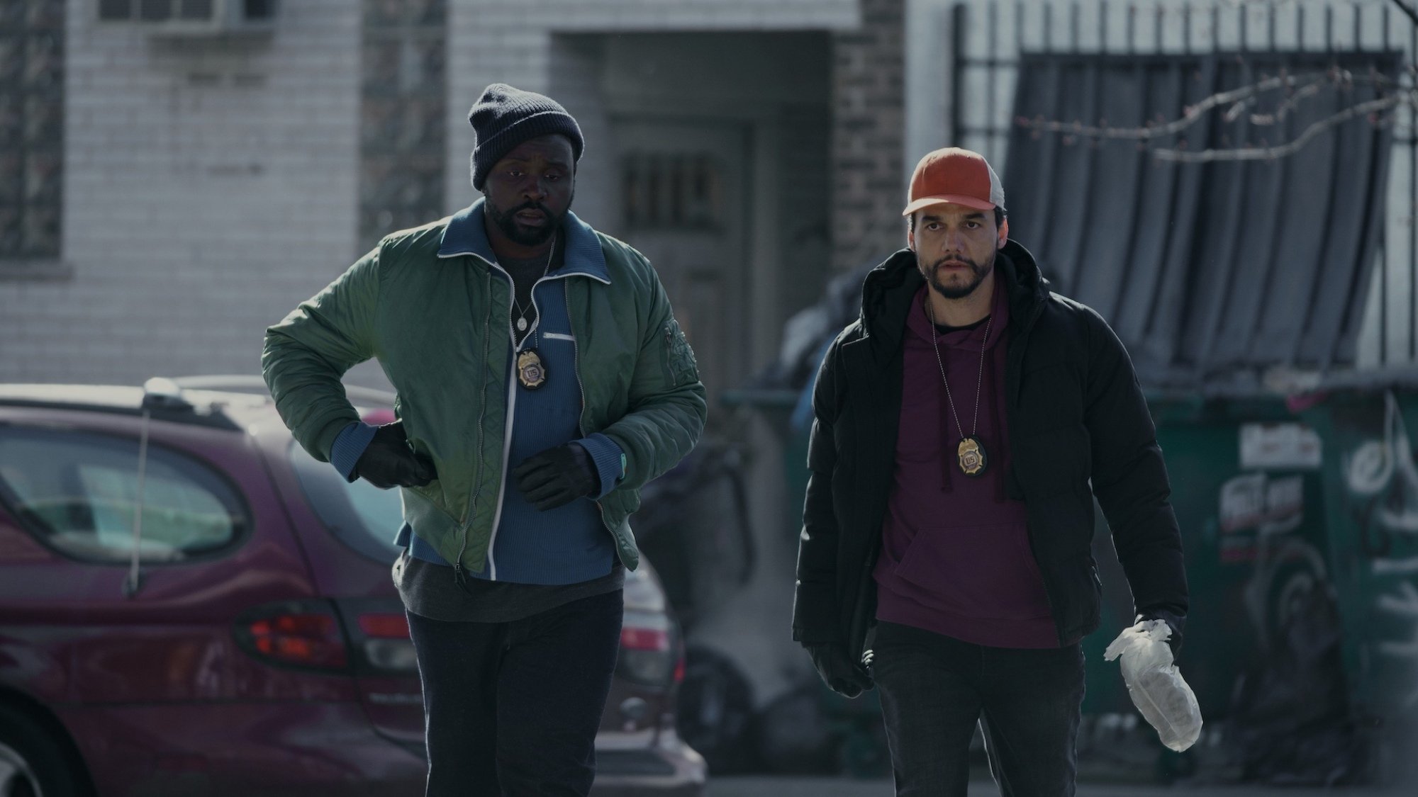 Brian Tyree Henry and Wagner Moura in "Dope Thief."