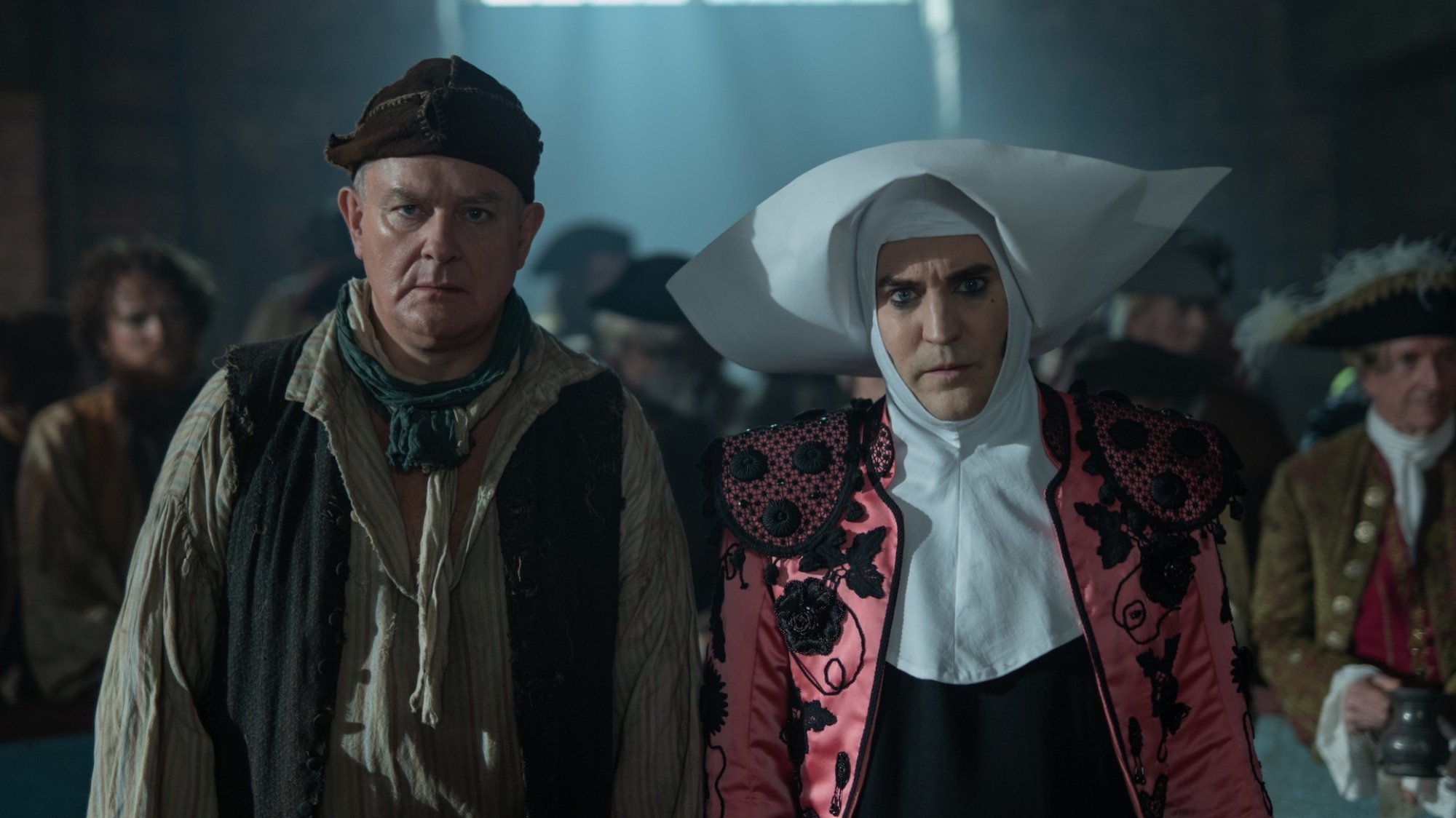 Hugh Bonneville and Noel Fielding in "The Completely Made-Up Adventures of Dick Turpin."