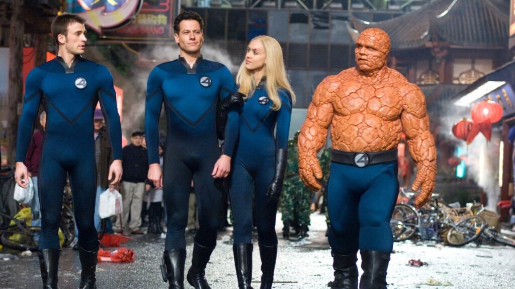 Actors from the Fantastic Four movies in a collage.