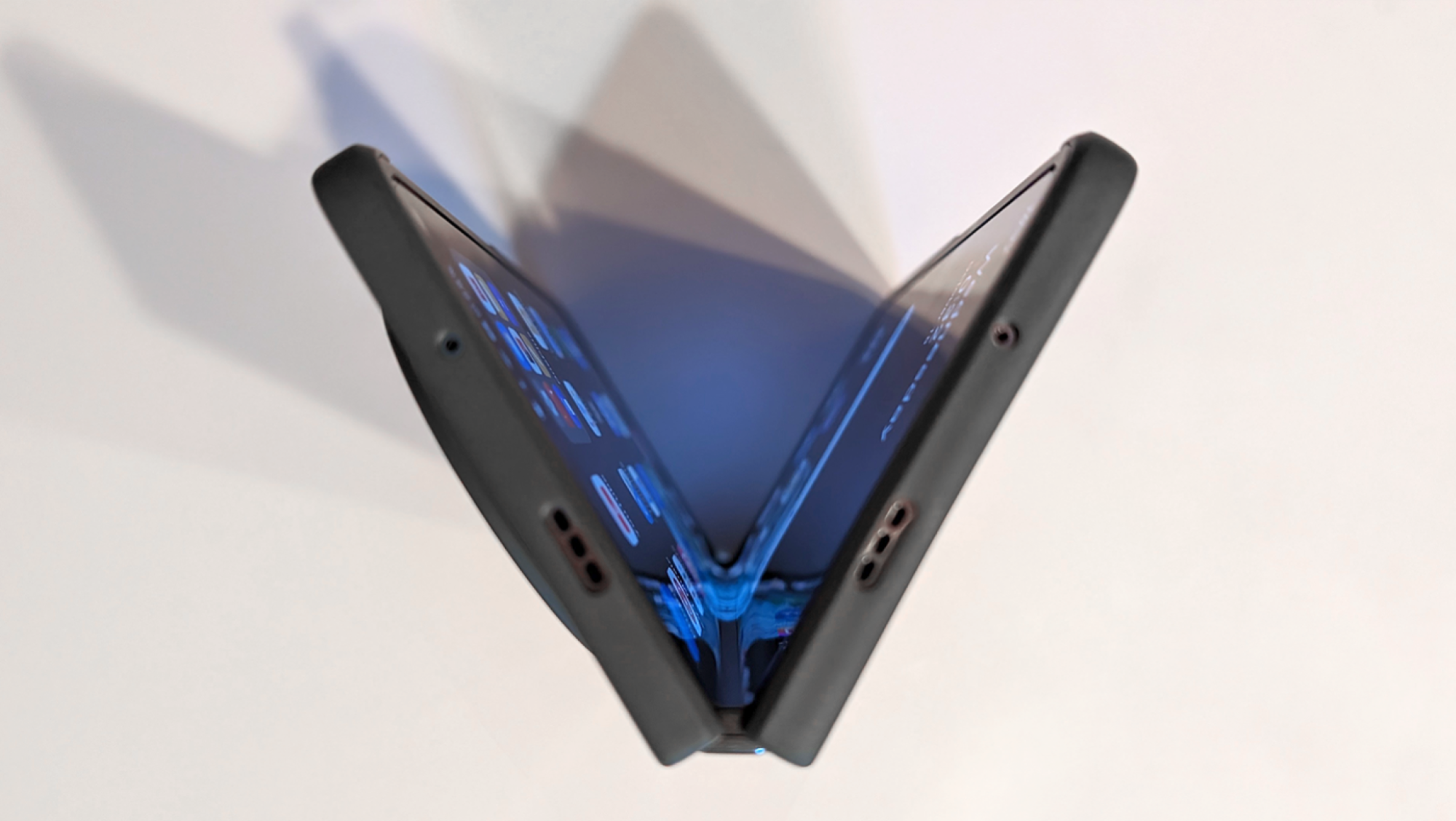 a top view of the oneplus open foldable phone