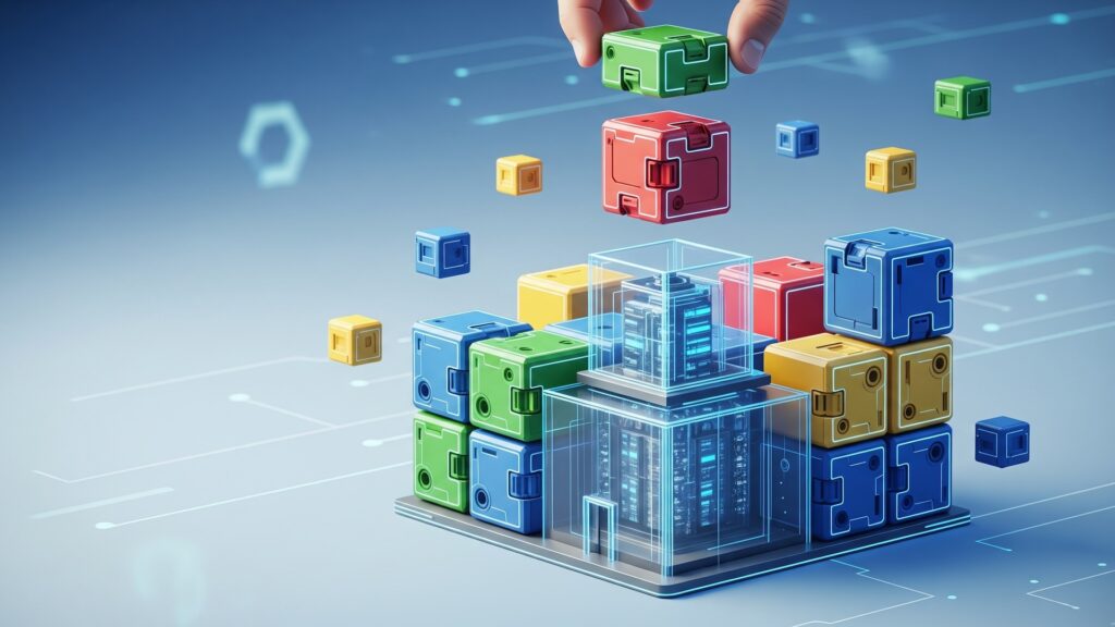 Illustration of composable architecture in marketing technology