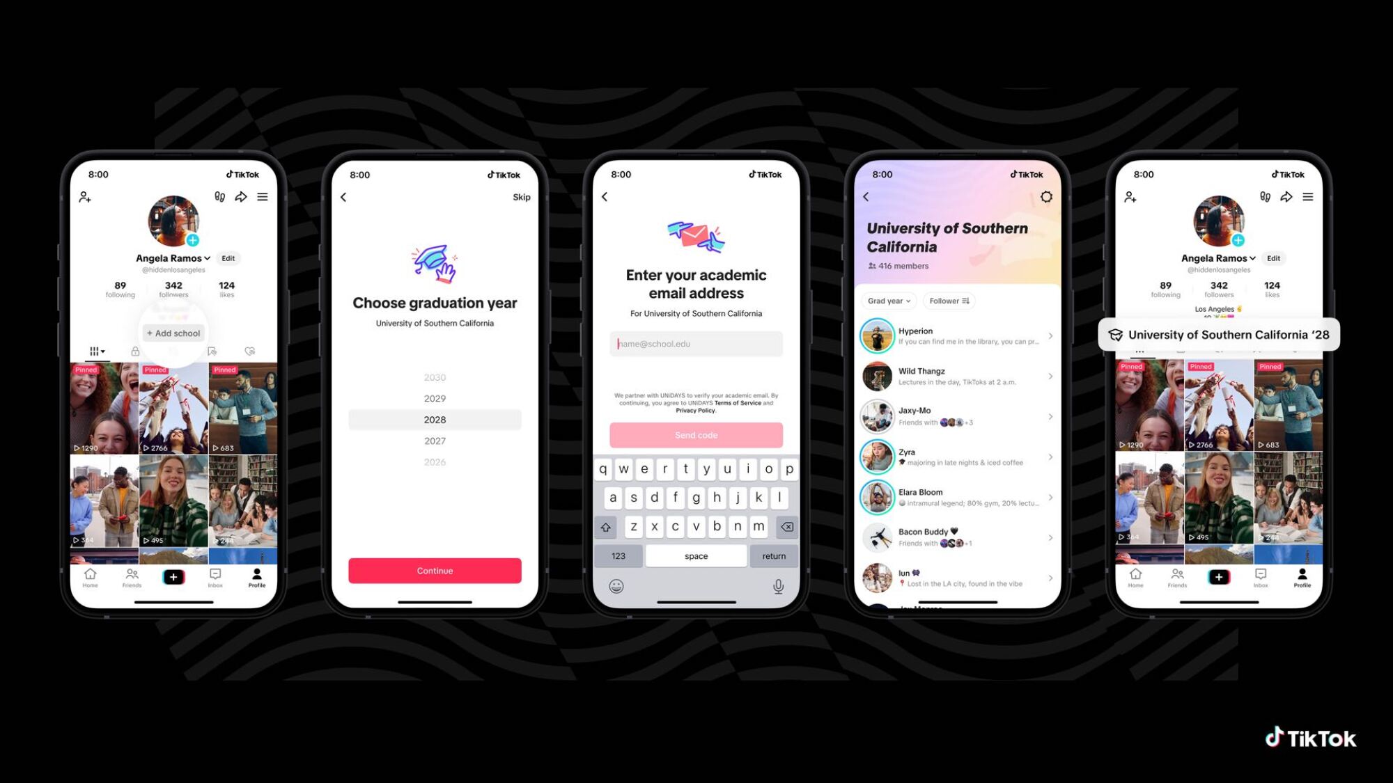 phone screens showing what campus verification will look like