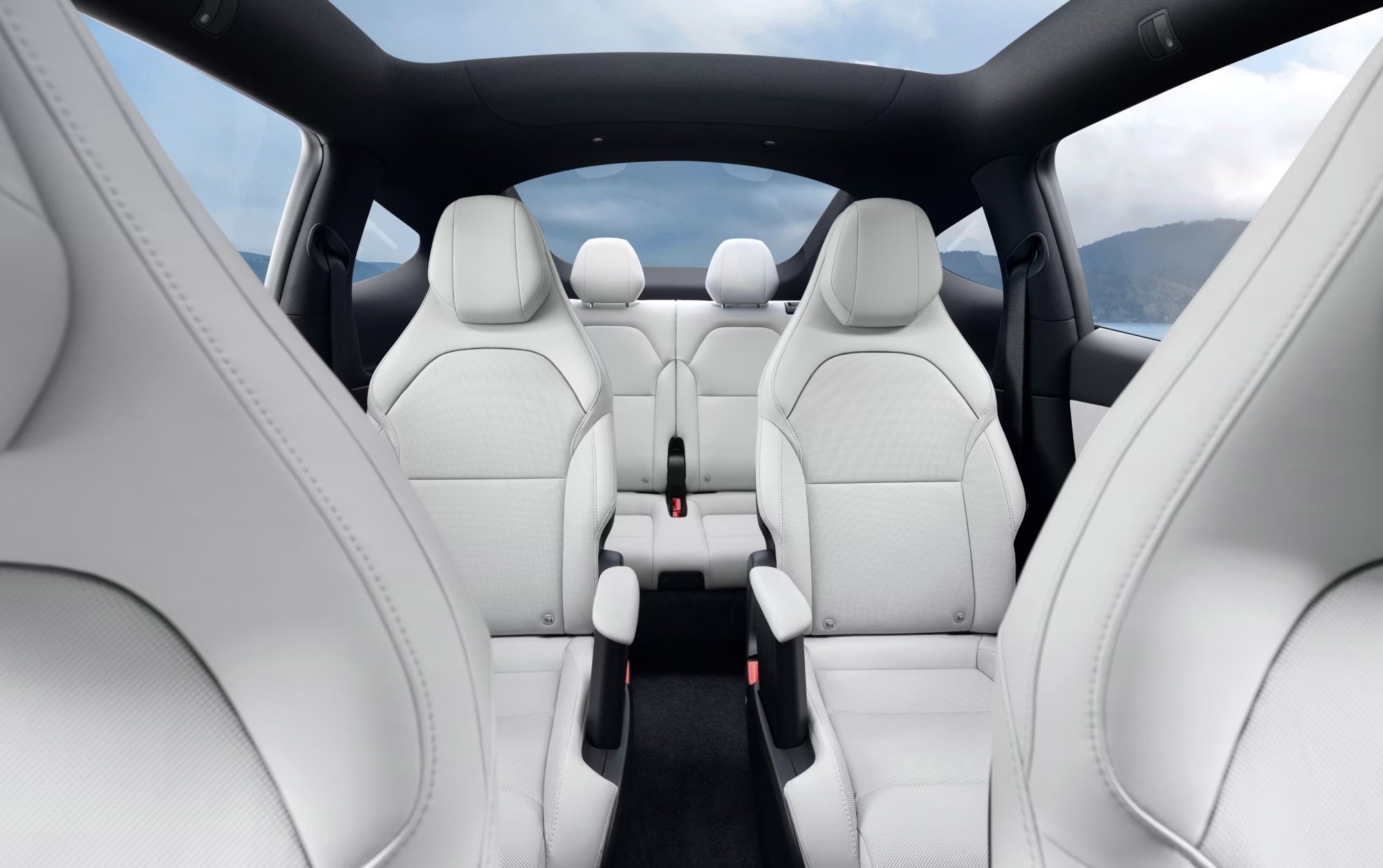 The interior of the Tesla Model YL.