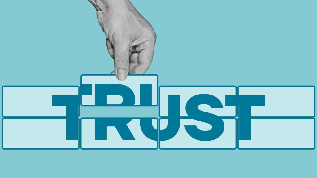 Building trust in business concept